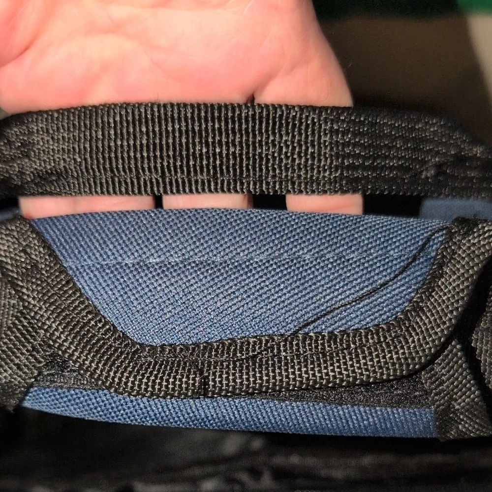 Navy Blue Men's Messenger Bag With NRA Embroided On It and A Thermal Cup!